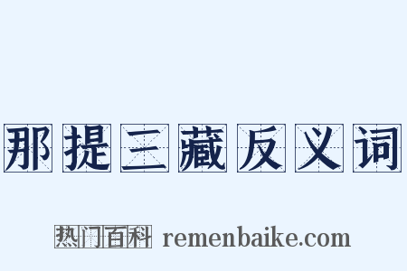 那提三藏反义词是什么意思的图片